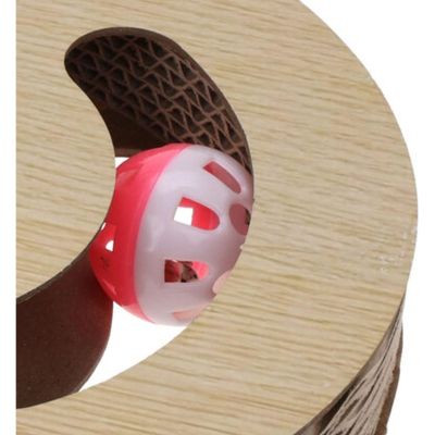 14. SCRATCHING POSTS FOR CAT INTERACTIVE TOY CARDBOARD WOOD BALLS 2 PCS 36X25X5CM