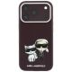 3. Karl Lagerfeld Smooth Karl & Choupette Bodies Sketch MagSafe case for iPhone 18 Pro / 17 Pro - burgundy