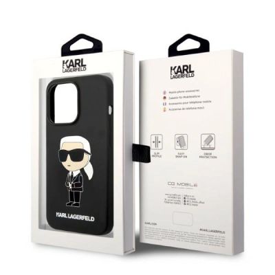 8. Karl Lagerfeld KLHMP14XSNIKBCK iPhone 14 Pro Max 6.7" hardcase black/black Silicone Ikonik Magsafe