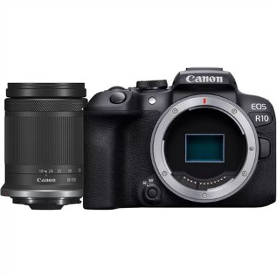 9. Canon EOS R10 + RF-S 18-150mm IS STM Mirrorless Camera 24.2 MP CMOS 6000 x 4000 px Black
