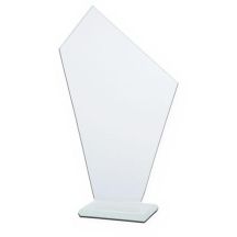 Glass trophy with a broken base