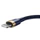 4. Baseus Cafule USB-A / Lightning 1.5A QC 3.0 cable 2 m - blue-gold