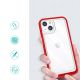 2. Clear 3in1 case for iPhone 13 mini gel cover with frame red