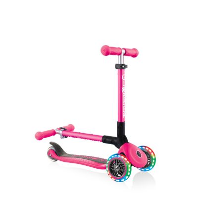 2. Globber Foldable Lights Fuchsia Jr 437-110 3-Wheel Scooter