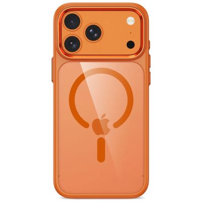 3. Tech-Protect Magmat Magsafe CC case for iPhone 17 Pro / 18 Pro - orange-transparent