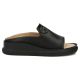 3. Women's leather wedge sandals, black, Filippo DK7758