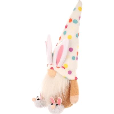 8. gnome bunny 25cm polka dots boy spring decoration