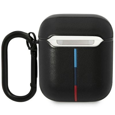 2. BMW BMA222PVTK AirPods 1/2 cover black/black Leather Curved Line