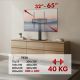 13. MACLEAN UNIVERSAL TV STAND, FOR TV CABINET, STAND, MAX. 40KG, MAX. VESA 400X400, HEIGHT AND ANGLE ADJUSTMENT MC-1240