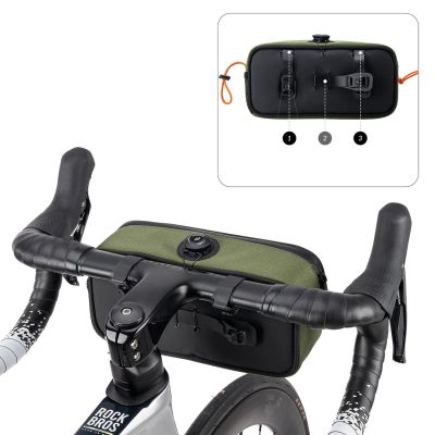 6. Rockbros TL001 ROAD TO SKY 1.9L Handlebar Bag Waterproof - Green