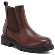 Women's brown leather ankle boots, Sergio Leone BT-01-S