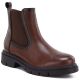Women's brown leather ankle boots, Sergio Leone BT-01-S