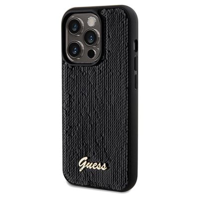 2. Guess Sequin Script Metal case for iPhone 14 Pro - black