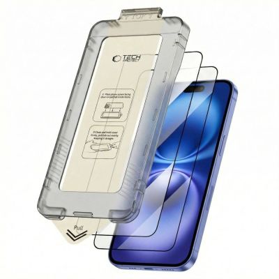 10. Tech-Protect Quick Set+ Tempered Glass 2-pack for iPhone 15 / 16