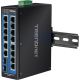 6. TRENDnet TI-G162 - Switch - unmanaged - 14 x 10/100/1000 + 2 x Gigabit SFP - DIN rail mountable, wall mountable - DC