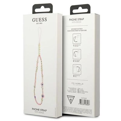 3. Guess pendant GUSTSHPP Phone Strap pink/pink Beads Shell