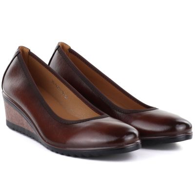 3. Women's brown wedge shoes Vinceza 58628