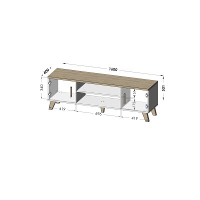 2. RTV LOTTA 160 2D2K white + sonoma oak