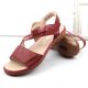 6. Rieker W RKR685 comfortable leather sandals red