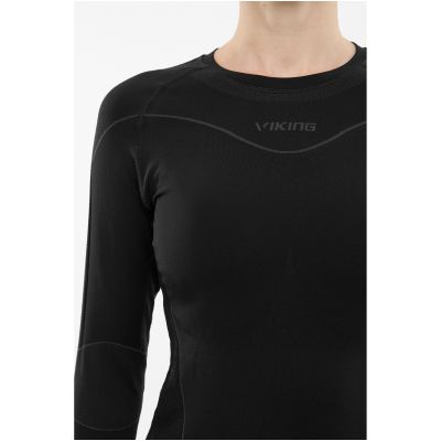 8. Women's thermal underwear Viking Base Layer Gaja 3/4 Set – black, size: L