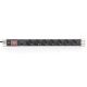 2. Digitus PDU 19" Rackmount Power Strip, 7x Schuko sockets, 2.0m, 1x Unischuko plug, 16A, on/off, overload protection, aluminum profile