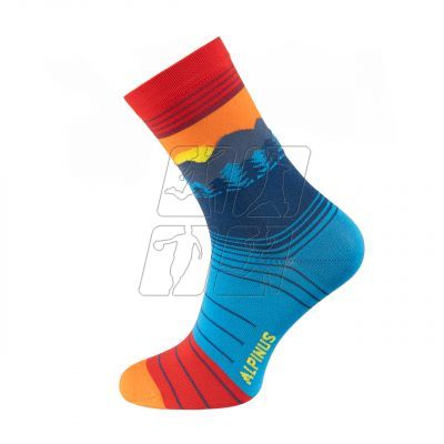 2. Alpinus Lavaredo socks blue and red FI11072