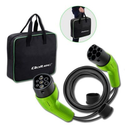 2. Qoltec 52472 Electric Vehicle Charging Cable Black Type 2 5 m