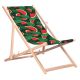 3. GREENBLUE CLASSIC BEECH DECK CHAIR WITH WATERMELON PRINT PATTERN GB183 WATERMELON