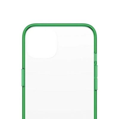 3. PanzerGlass ClearCase antibacterial case with Military Grade certificate for iPhone 13 / 14 / 15 - transparent green