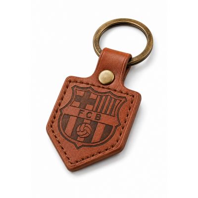 5. FC Barcelona keychain original licensed leather pennant BLL7061