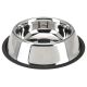 2. DOG AND CAT BOWL STAINLESS STEEL 25CM RUBBER BASE