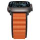 7. Spigen WBF1 Strap for Apple Watch 44 / 45 / 46 / 49 mm - Black and Orange