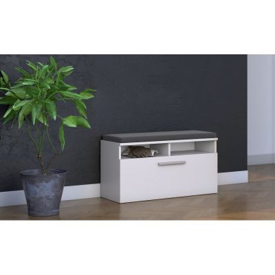 2. RIVA WHITE SHOE CABINET