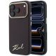 Karl Lagerfeld Saffiano Small Script Metal Logo MagSafe Case for iPhone 17 Pro Max / 18 Pro Max - Burgundy