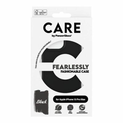 4. CARE by PanzerGlass Fearlessly Fashionable Case for iPhone 15 Pro Max - Black