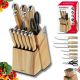 KLAUSBERG KITCHEN KNIVES SET 13 PIECES WITH SHARPENER AND STAND STAINLESS STEEL