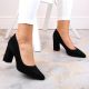 15. Sergio Leone W SK316A Suede Pumps on the Block Heel in Black 
