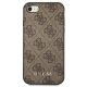 3. Guess 4G Metal Gold Logo Case for iPhone SE 2022 / 2020 / 7 / 8 - Brown