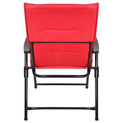16. FOLDING GARDEN CHAIR 59X66X45/90CM WITH CUSHION RED