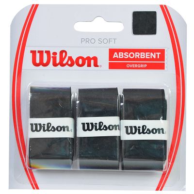 2. Wilson Pro Soft Absorbent Overgrip Black /3pcs/ /WRZ4040