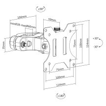 MACLEAN MONITOR MOUNT FOR PIPE/POST 28-60MM MC-983