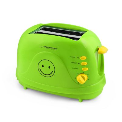 3. Esperanza SMILEY EKT003 toaster (750W; green)