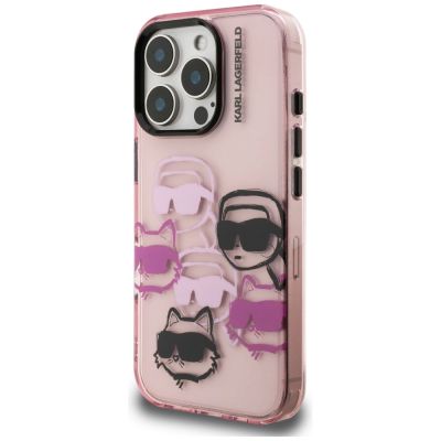 2. Karl Lagerfeld IML Multi K&C Head Pattern Case for iPhone 16 Pro Max - Pink