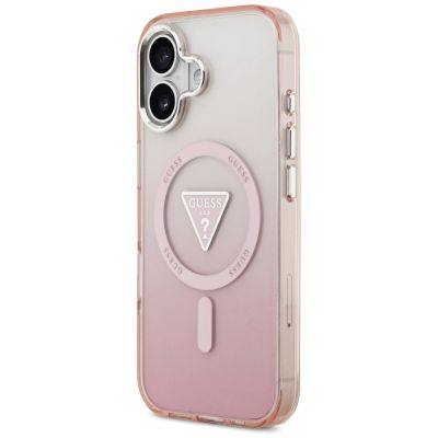 2. Guess IML Gradient Triangle Logo MagSafe Case for iPhone 17 - Pink