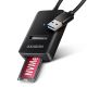SSD enclosure Axagon ADM2-AM USB-A 10Gbps - M.2 NVMe & SATA SSD adapter, cable USB-A 10cm Black