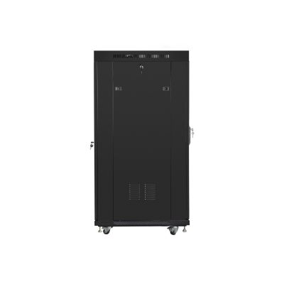 5. LANBERG LCD FLOOR RACK CABINET 19" 27U 800X1200 BLACK GLASS DOOR (FLAT PACK)