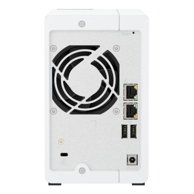 12. Qnap TS-216G, Tower, 2 x 2.5"/3.5" SATA, ARM 2.0GHz Quad core, 4GB, 1 x 2.5GbE + 1 x GbE, External adapter (PSU)