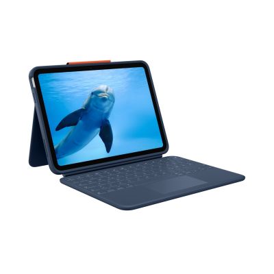5. Logitech Rugged Combo 4 Touch QWERTZ German Smart Connector Blue