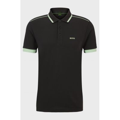 BOSS Paddy 1 Charcoal Regular Fit Men's Polo Shirt Black (50512995-016)