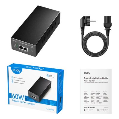 3. Injector PoE+/PoE Cudy Gigabit 60W